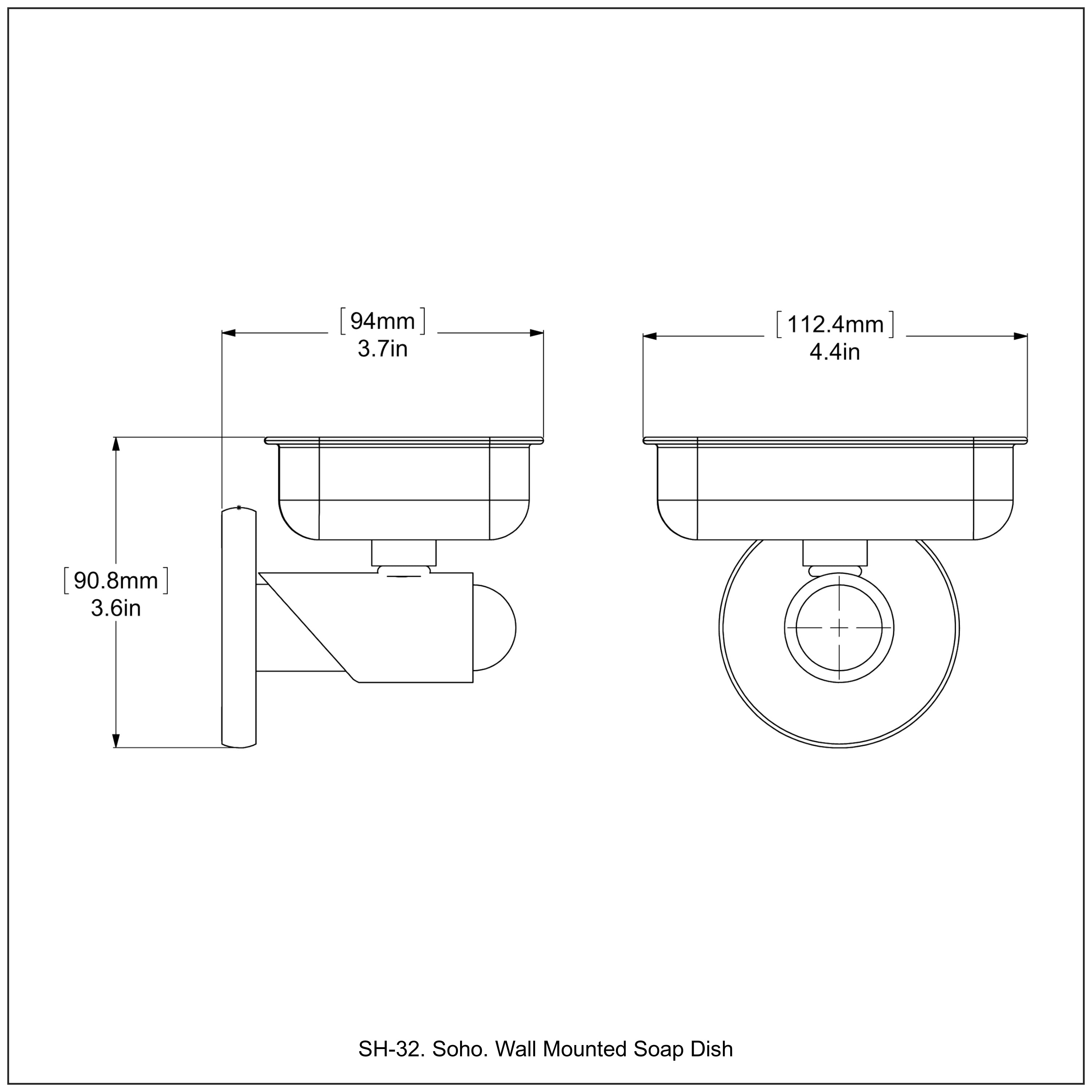 Soho Collection Wall Mounted Soap Dish