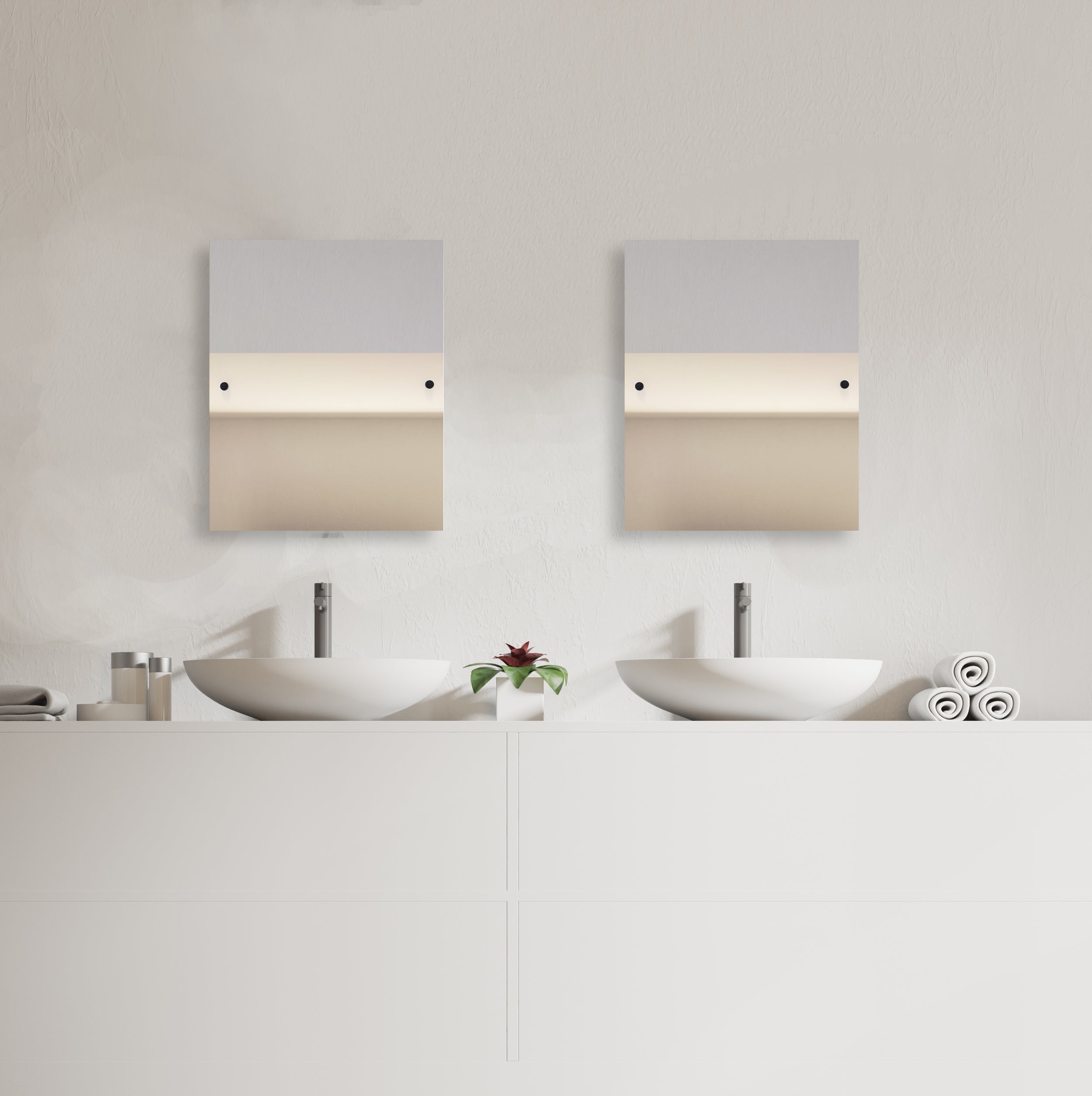 Shadwell Collection Frameless Rectangular Tilt Mirror with Beveled Edge