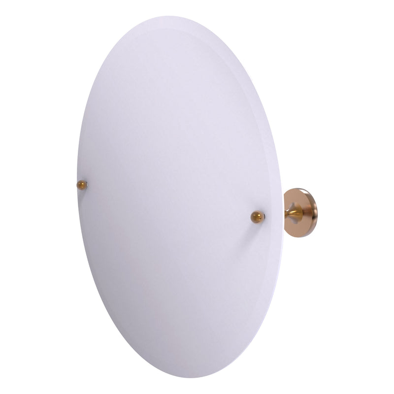 Shadwell Collection Frameless Round Tilt Mirror with Beveled Edge
