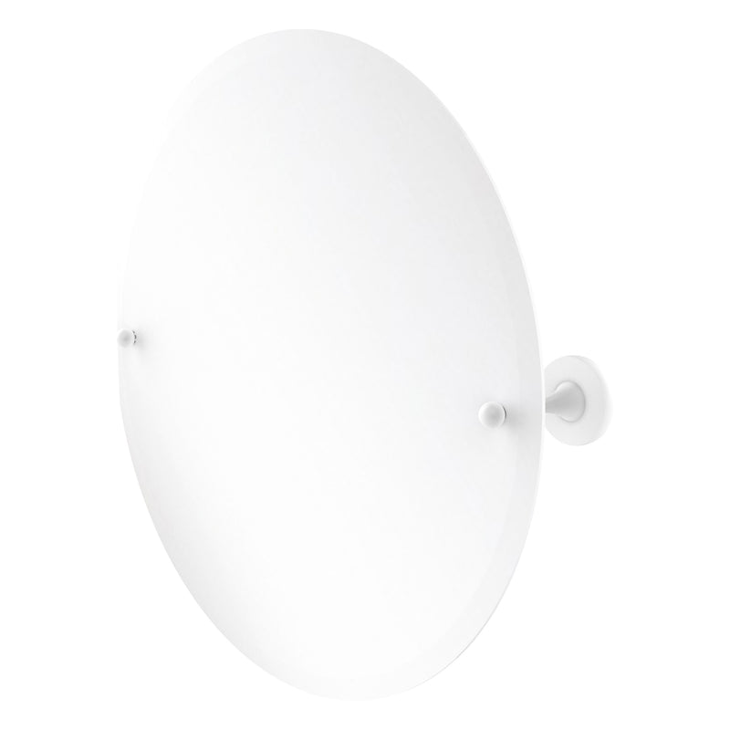 Shadwell Collection Frameless Round Tilt Mirror with Beveled Edge
