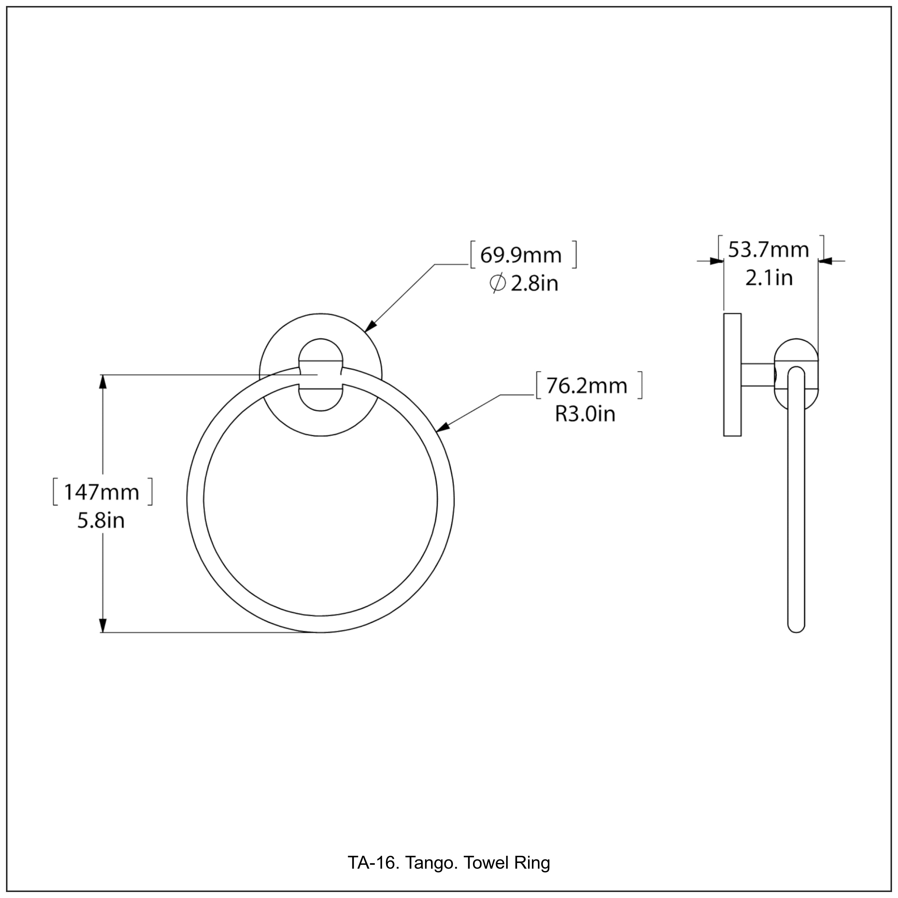 Tango Collection Towel Ring