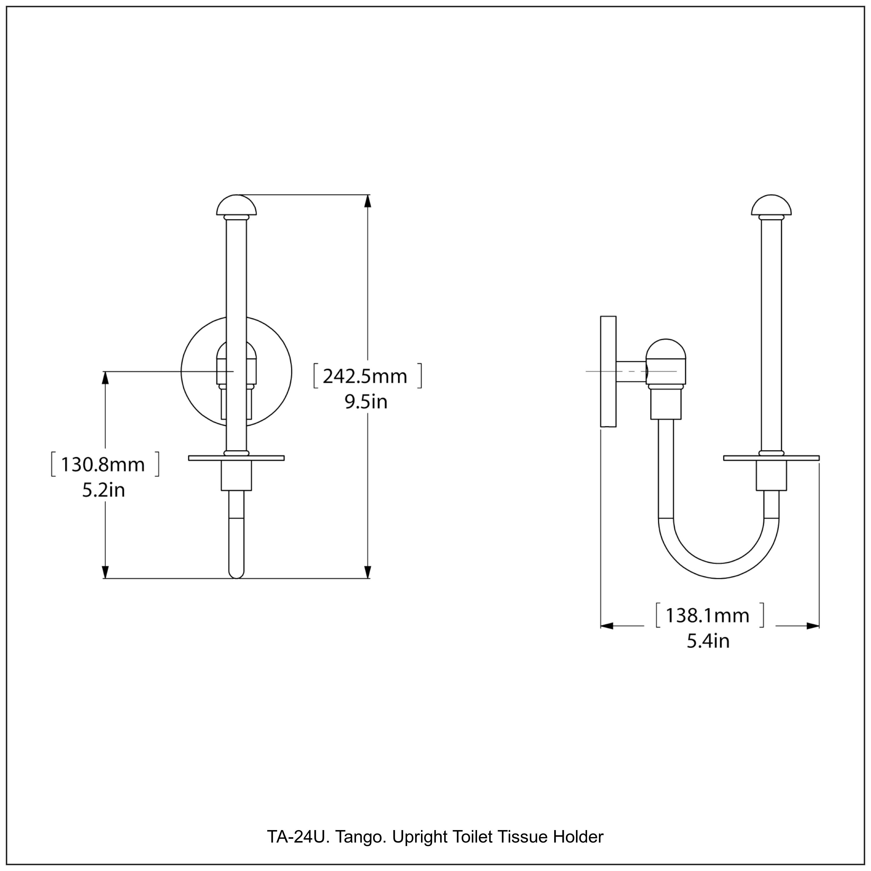 Upright Toilet Tissue Holder