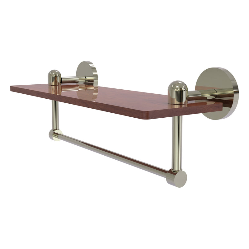 Tango Collection Solid IPE Ironwood Shelf with Integrated Towel Bar