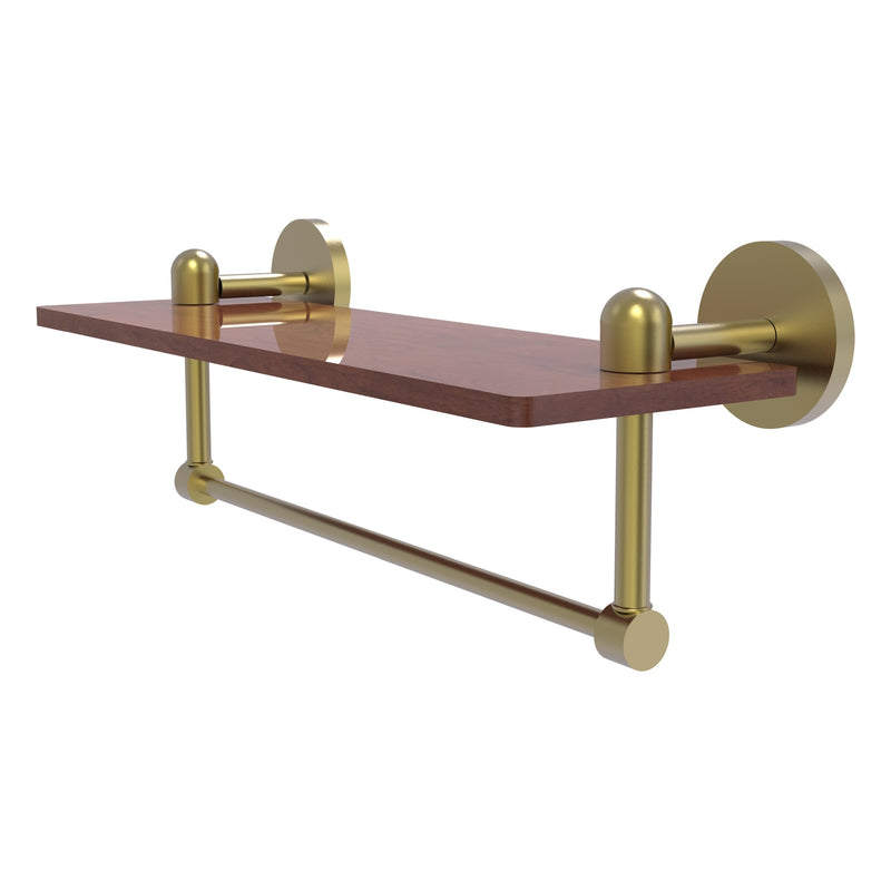 Tango Collection Solid IPE Ironwood Shelf with Integrated Towel Bar