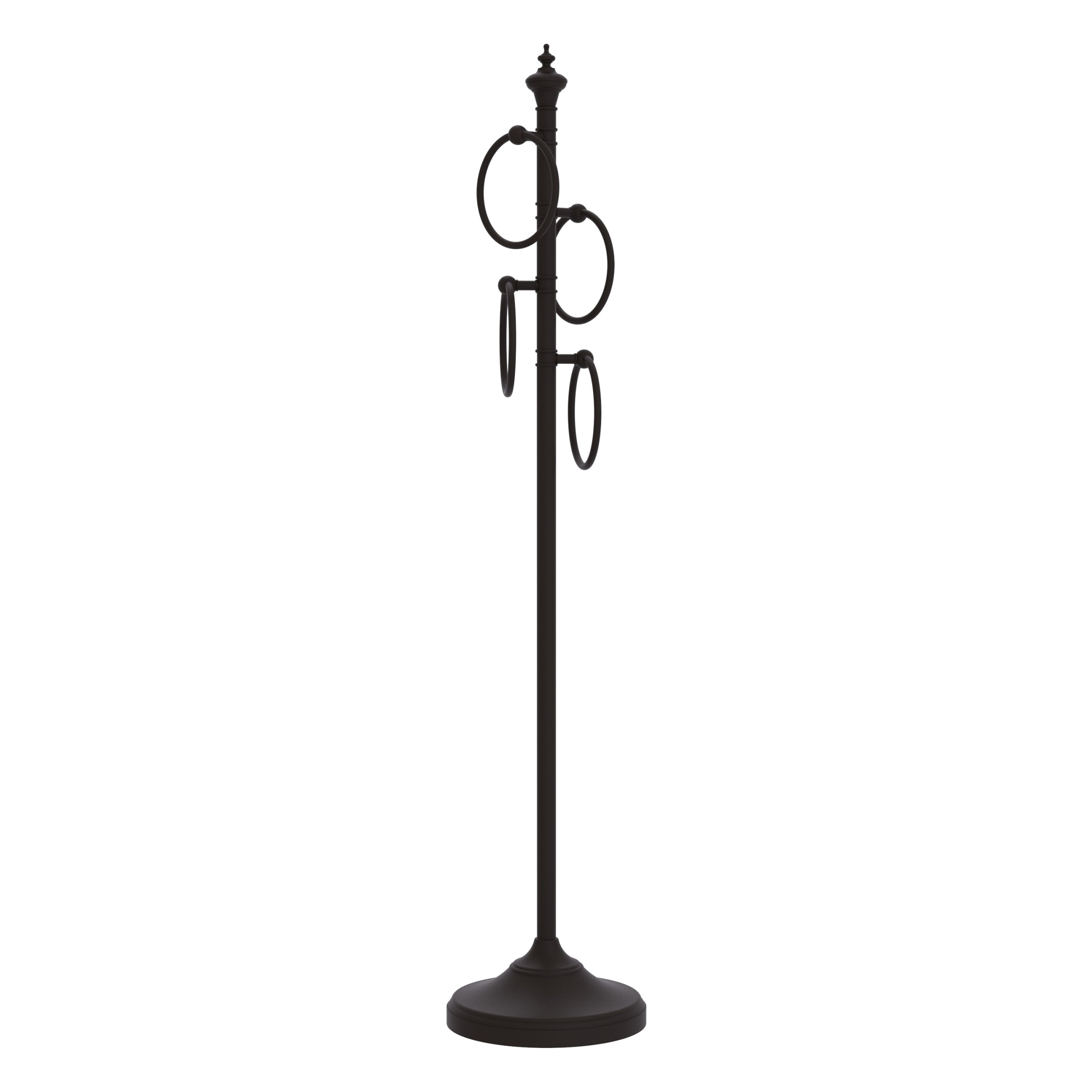 Freestanding Towel Ring Stand Antique Brass