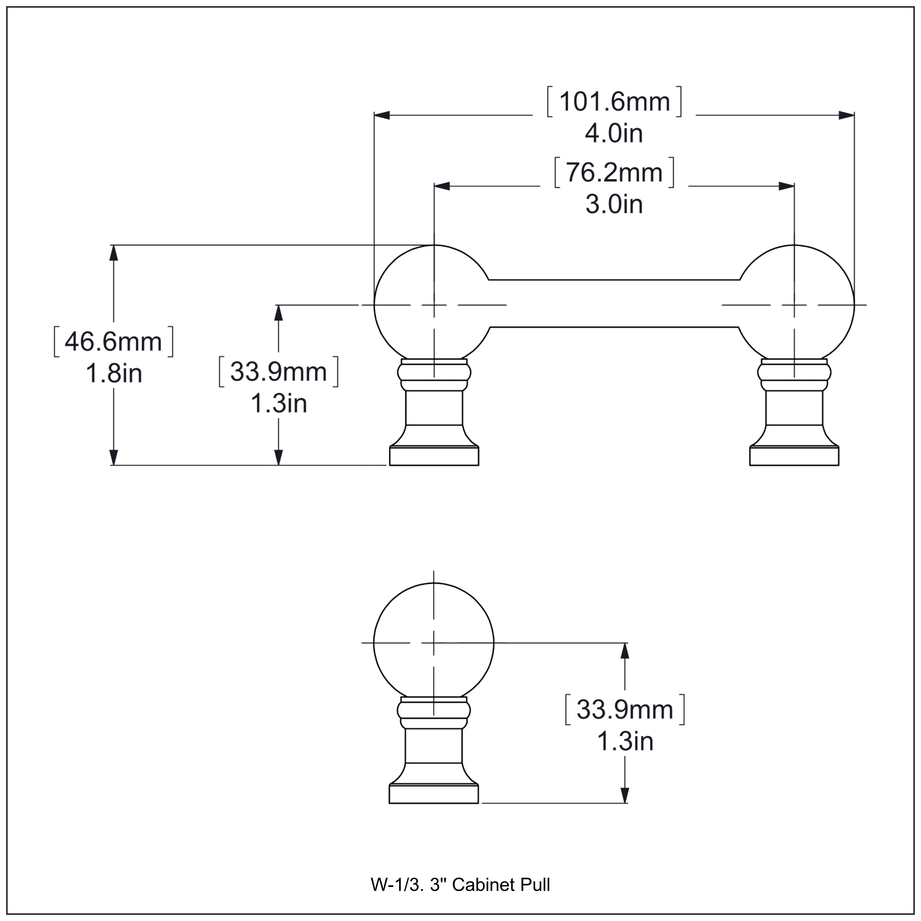 3 Inch Cabinet Pull