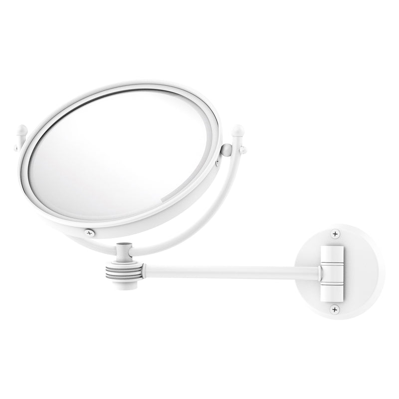 8 Inch Wall Mounted Make-Up Mirror with Dotted Accents
