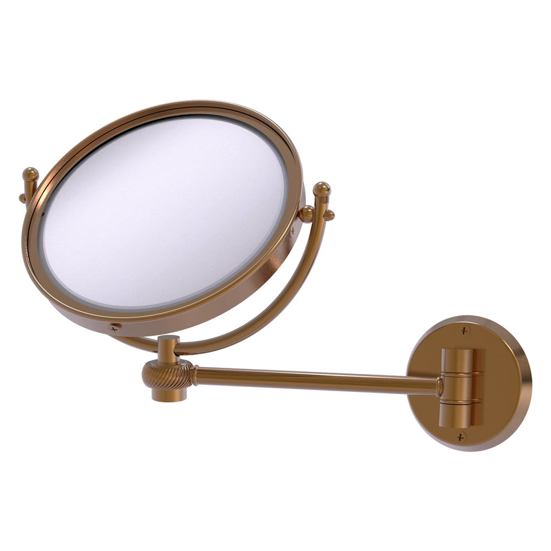 8 Inch Wall Mounted Make-Up Mirror with Twisted Accents