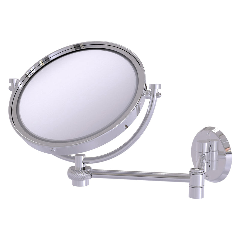 8 Inch Wall Mounted Extending Make-Up Mirror with Twisted Accents