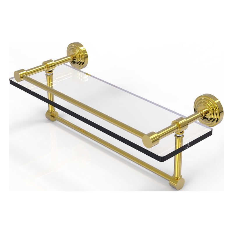 Allied Brass Waverly Place Collection 18 in. 2-Tiered Glass Shelf with  Integrated Towel Bar in Brushed Bronze - Yahoo Shopping