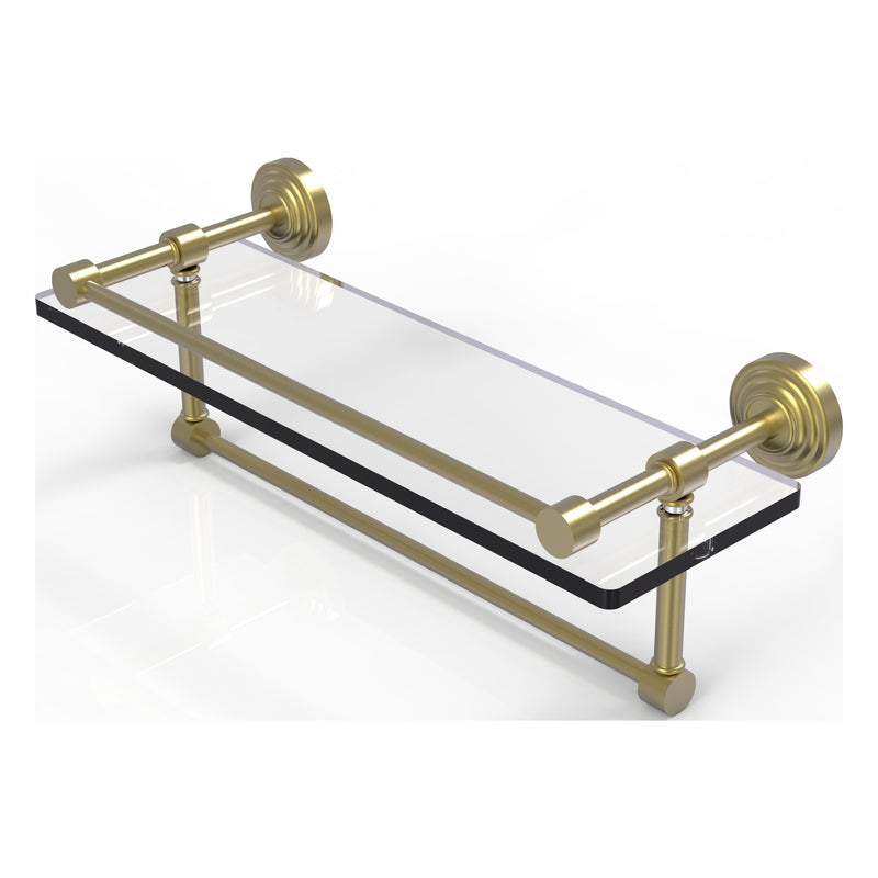 VIENNA Bathroom shelf with brass structure and glass shelves By