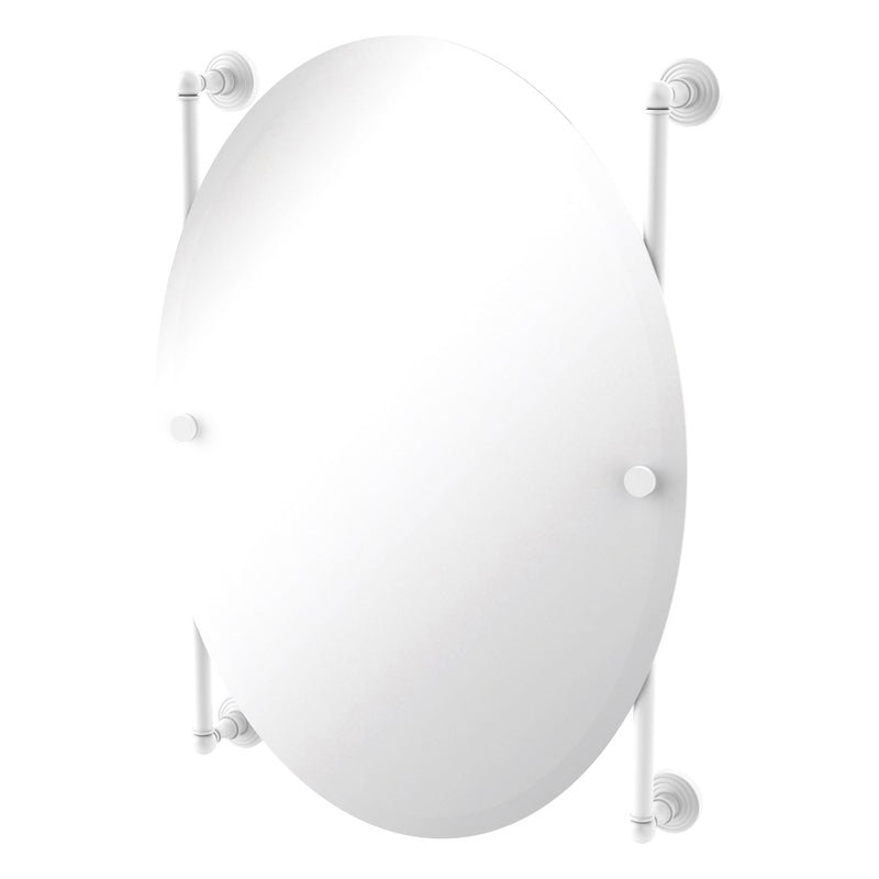 Waverly Place Collection Oval Frameless Rail Mounted Mirror
