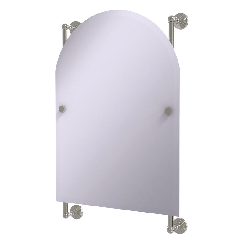 Waverly Place Collection Arched Top Frameless Rail Mounted Mirror
