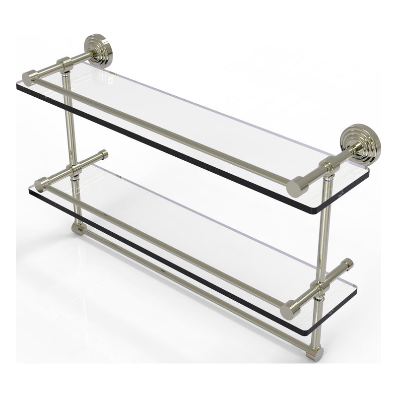 Allied Brass 16 Inch Tempered Glass Shelf with Gallery Rail