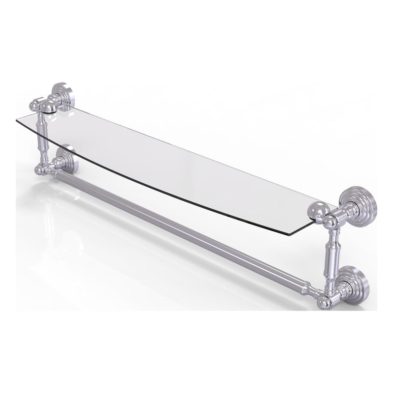 Waverly Place Collection Glass Vanity Shelf  with Integrated Towel Bar