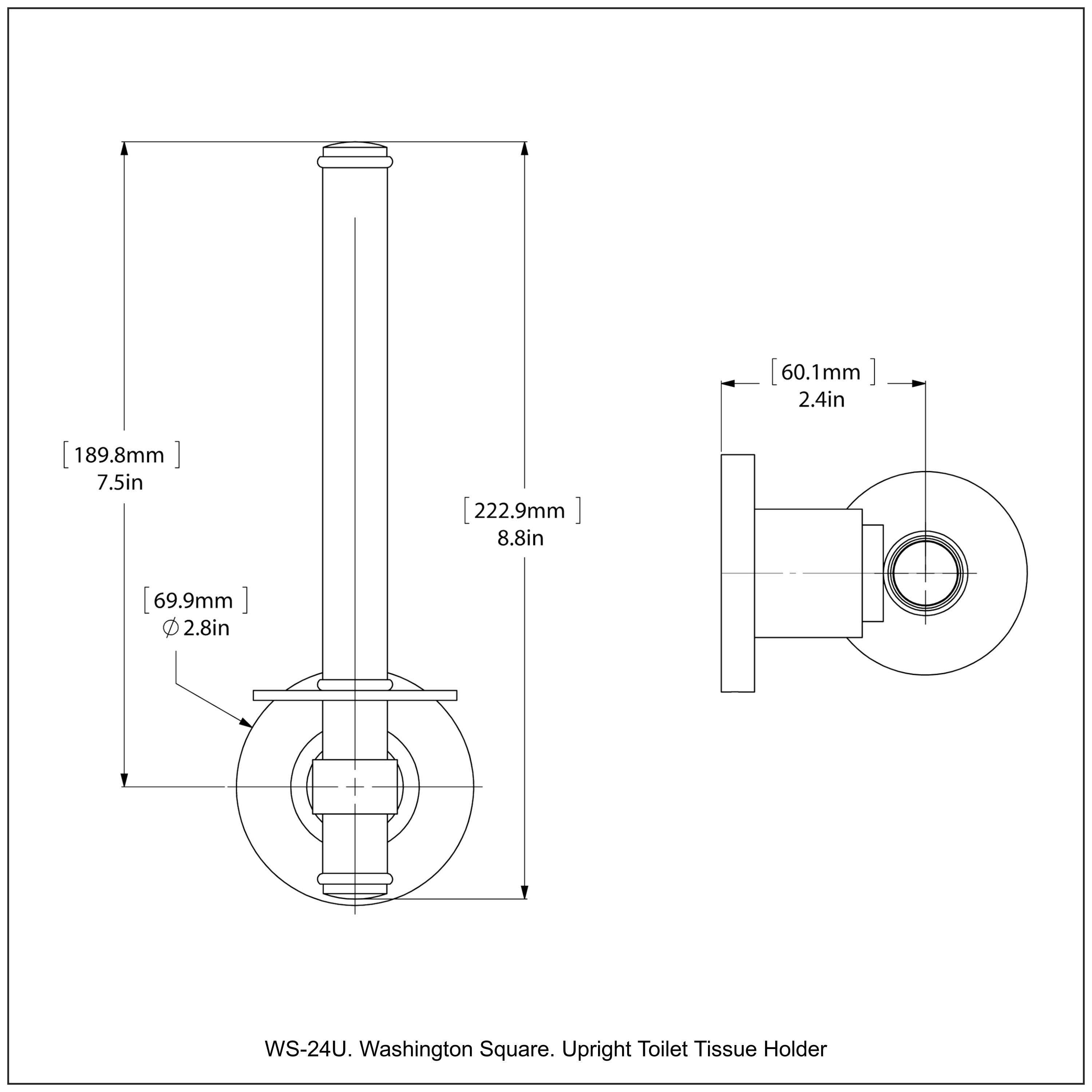 Upright Toilet Tissue Holder