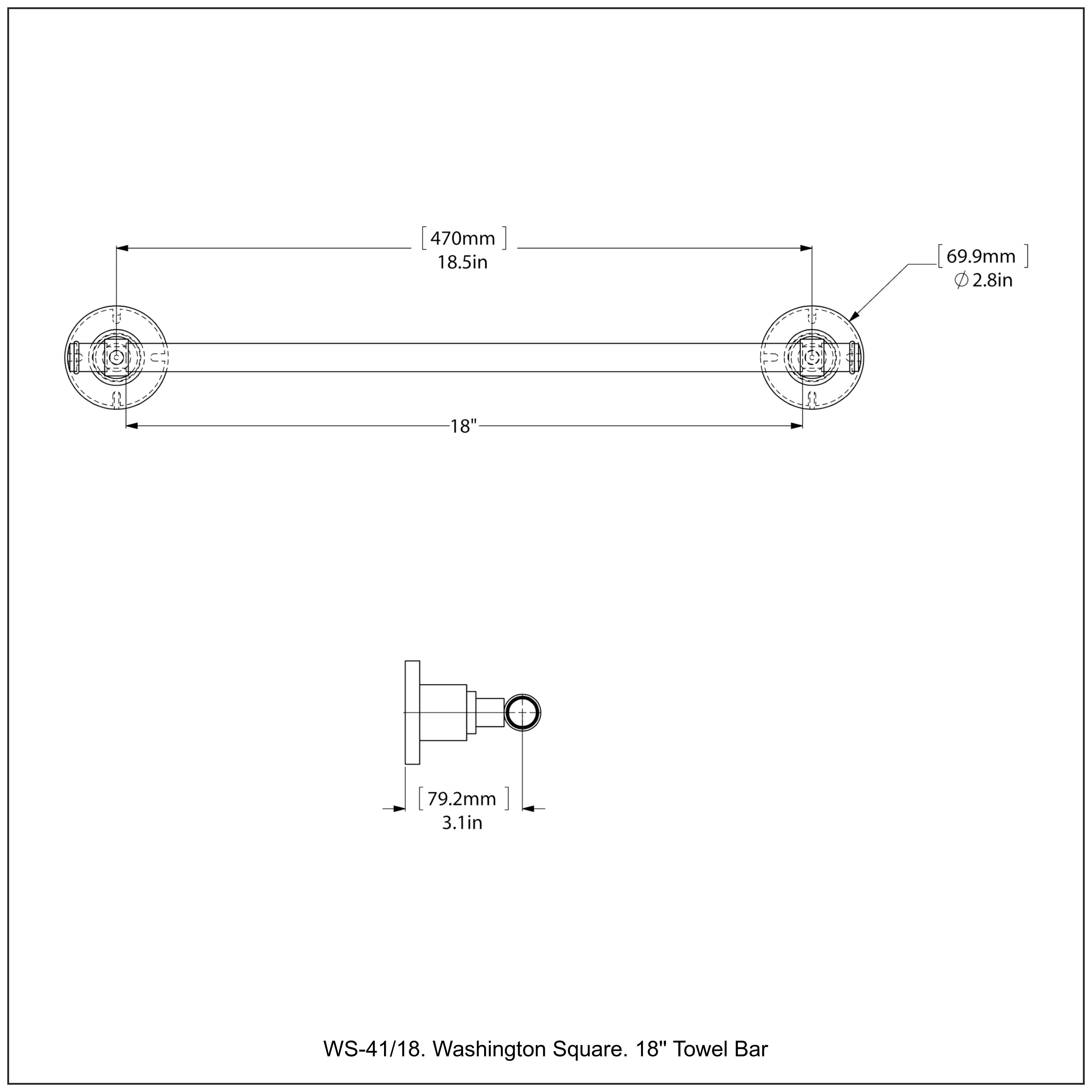 Washington Square Collection Towel Bar